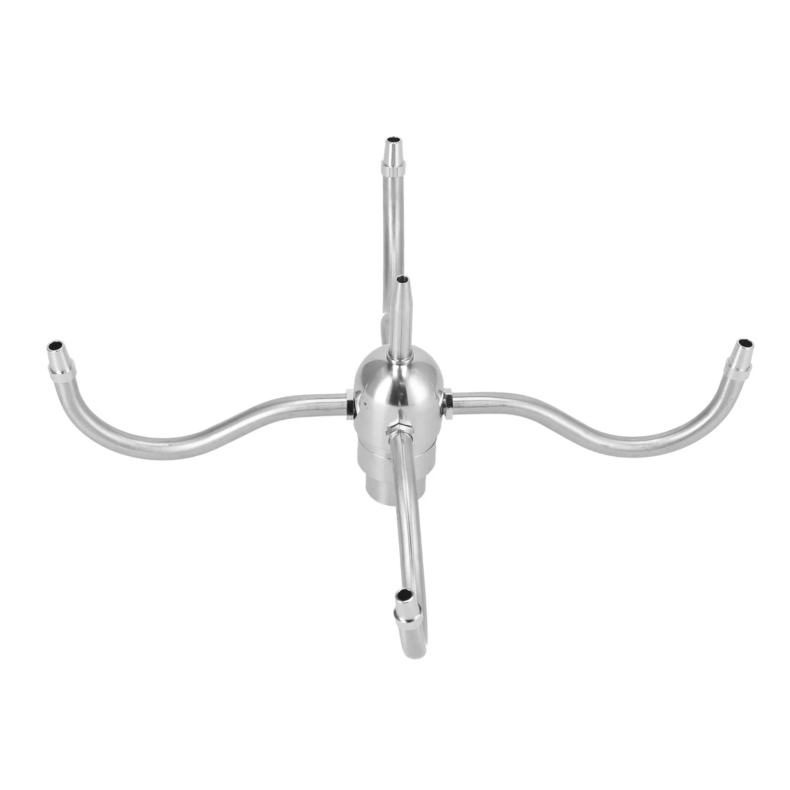 Verdant Touch Stainless Steel Rotating Sprinkler DN25 G1 Female Thread Waterscape Rotating Nozzle Stainless Steel 4 Arm Sprinkler Rotating Fountain Sprinkler