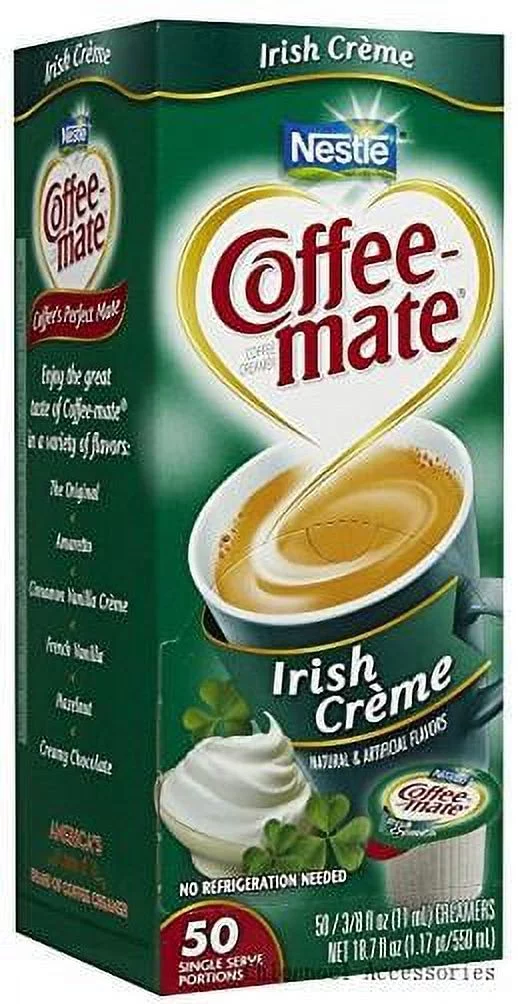 Coffee-Mate Liquid Singles - Irish Creme - 50 Ct