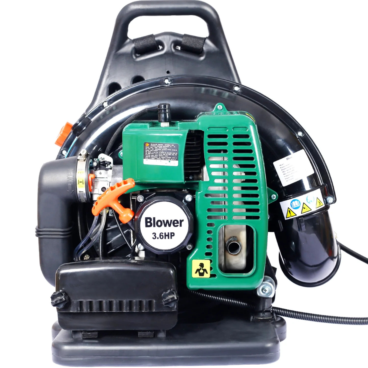 Powerful 63.3cc 3.6HP Gas 2-Stroke Backpack Leaf Blower with 750CFM Output for Efficient Yard Work and Leaf Clearing