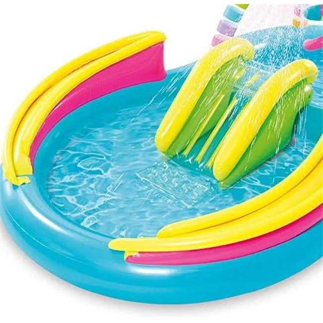 UNO1RC NM56733 56137EP Rainbow Funnel Inflatable Play Center for Kids Waterslide Playground