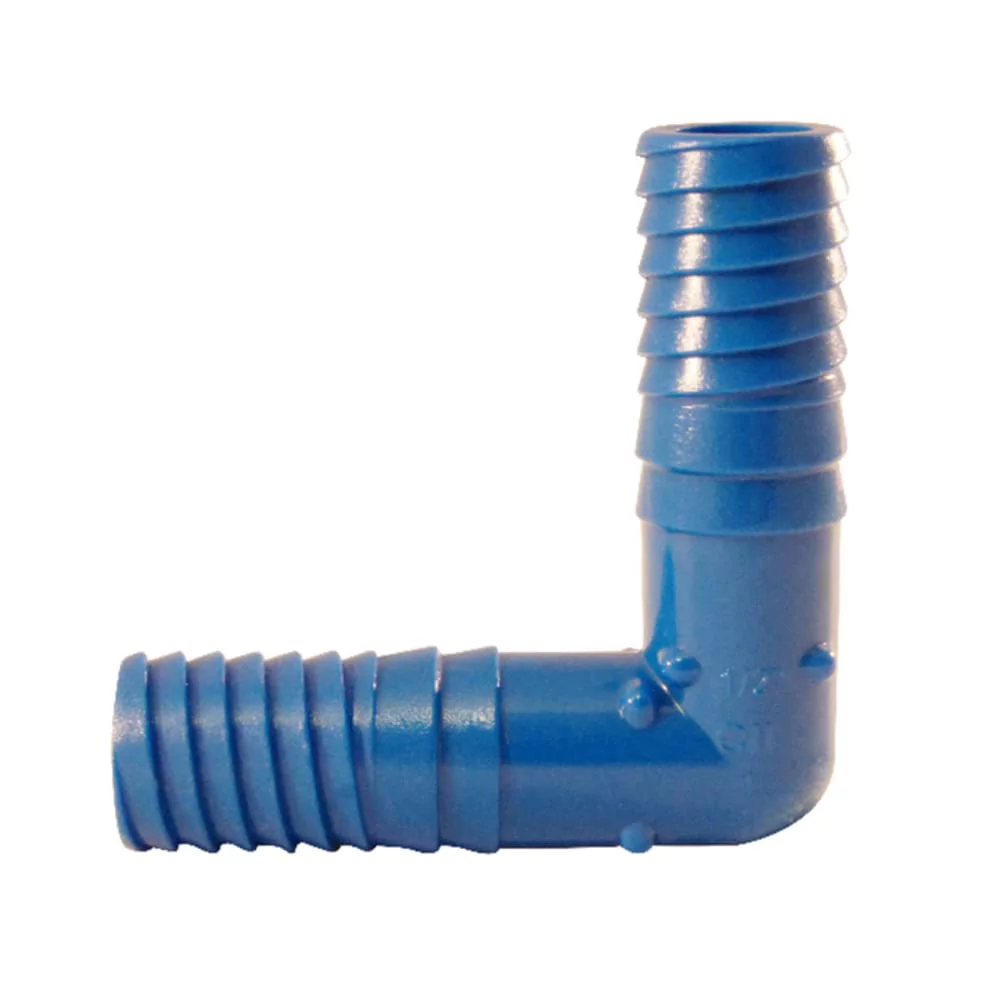 Blue Twister 4814604 0.5 in. Polypropylene Irrigation 90 Degree Elbow, Blue