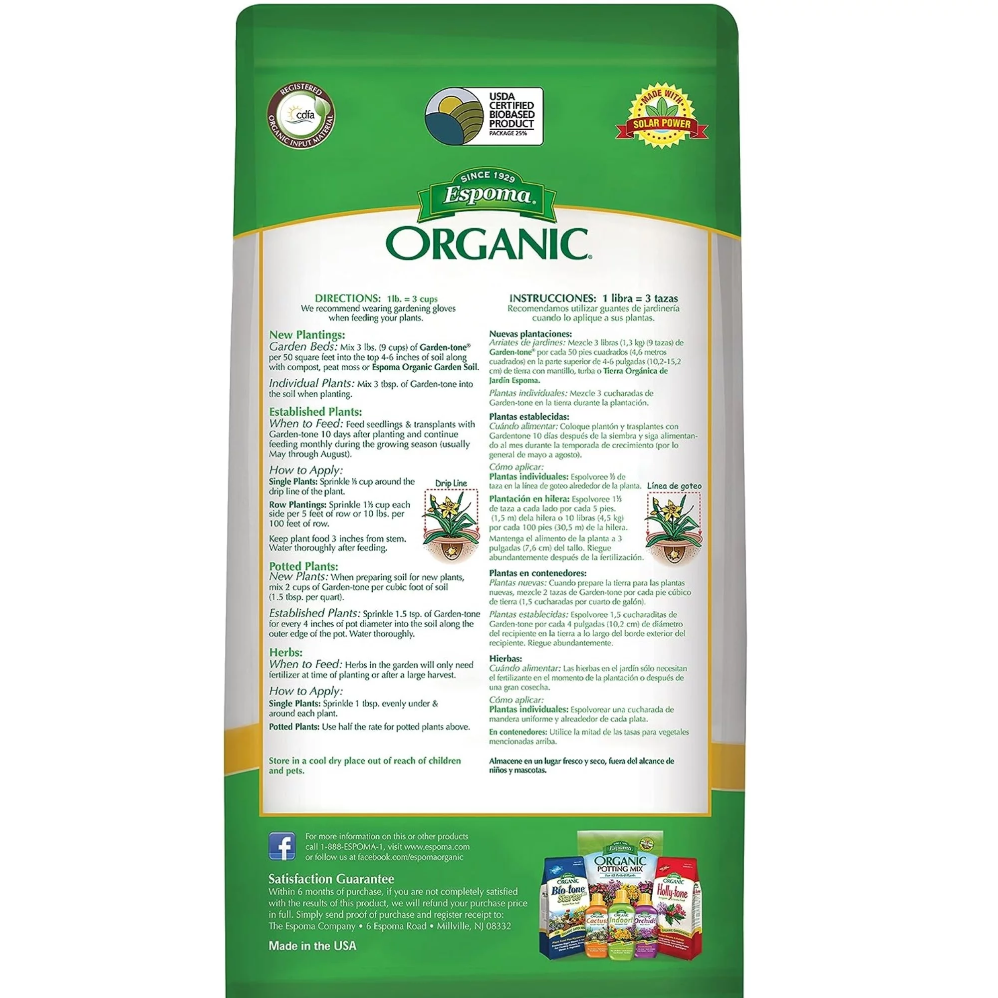 Espoma Organic Garden-Tone for Herbs & Vegetable Food, 18# Bag