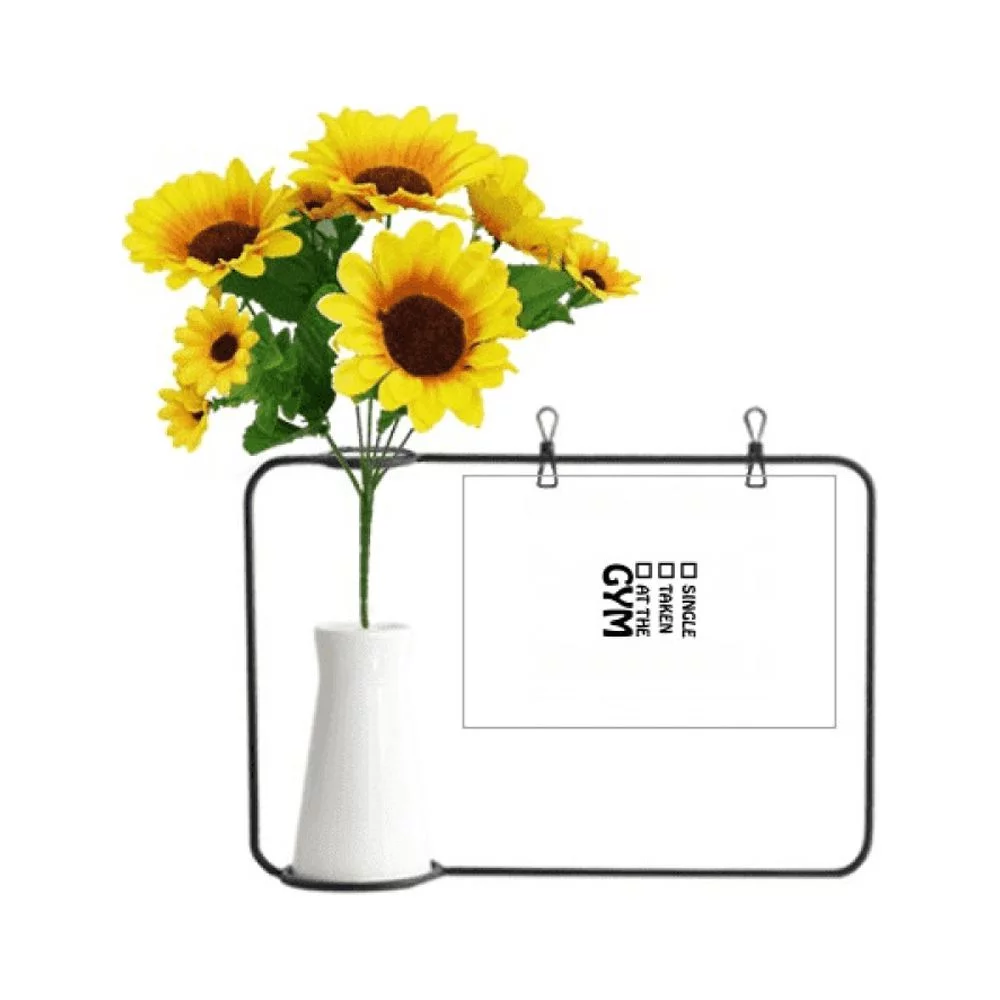 Single Married Gymnasium Choice Artificial Sunflower Vases Bottle Blessing Card