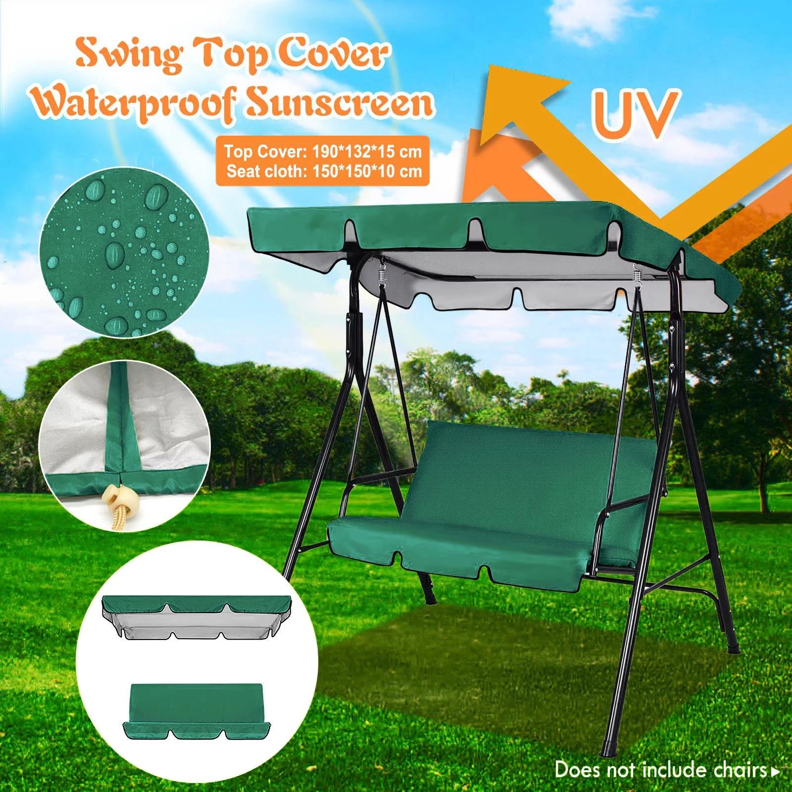GuLuBin Homework Desk for Kids 7-12 Outdoor Replacement Ceiling Courtyard Awning Swing Rain Cover Cloth Cover Patio Lawn & Garden