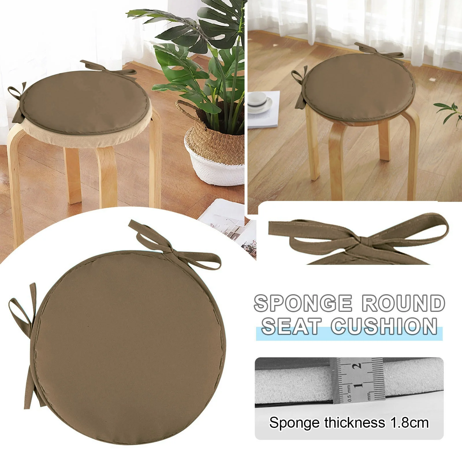 Round Garden Chair Pads Seat Cushion For Outdoor Stool Patio Dining Room