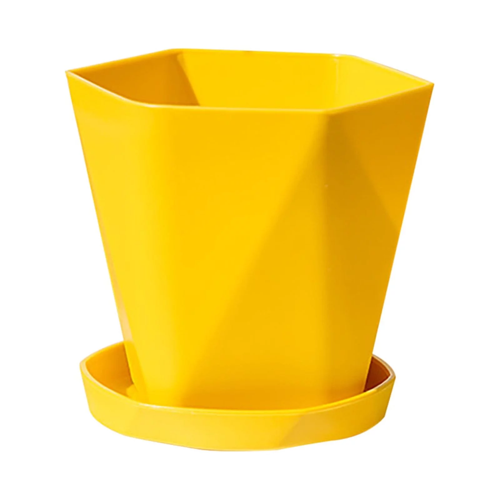 DYWADE Fourth of July Balcony Household Flower Pot Resin Nordic Thicken Large Flower Pot Yellow One Size