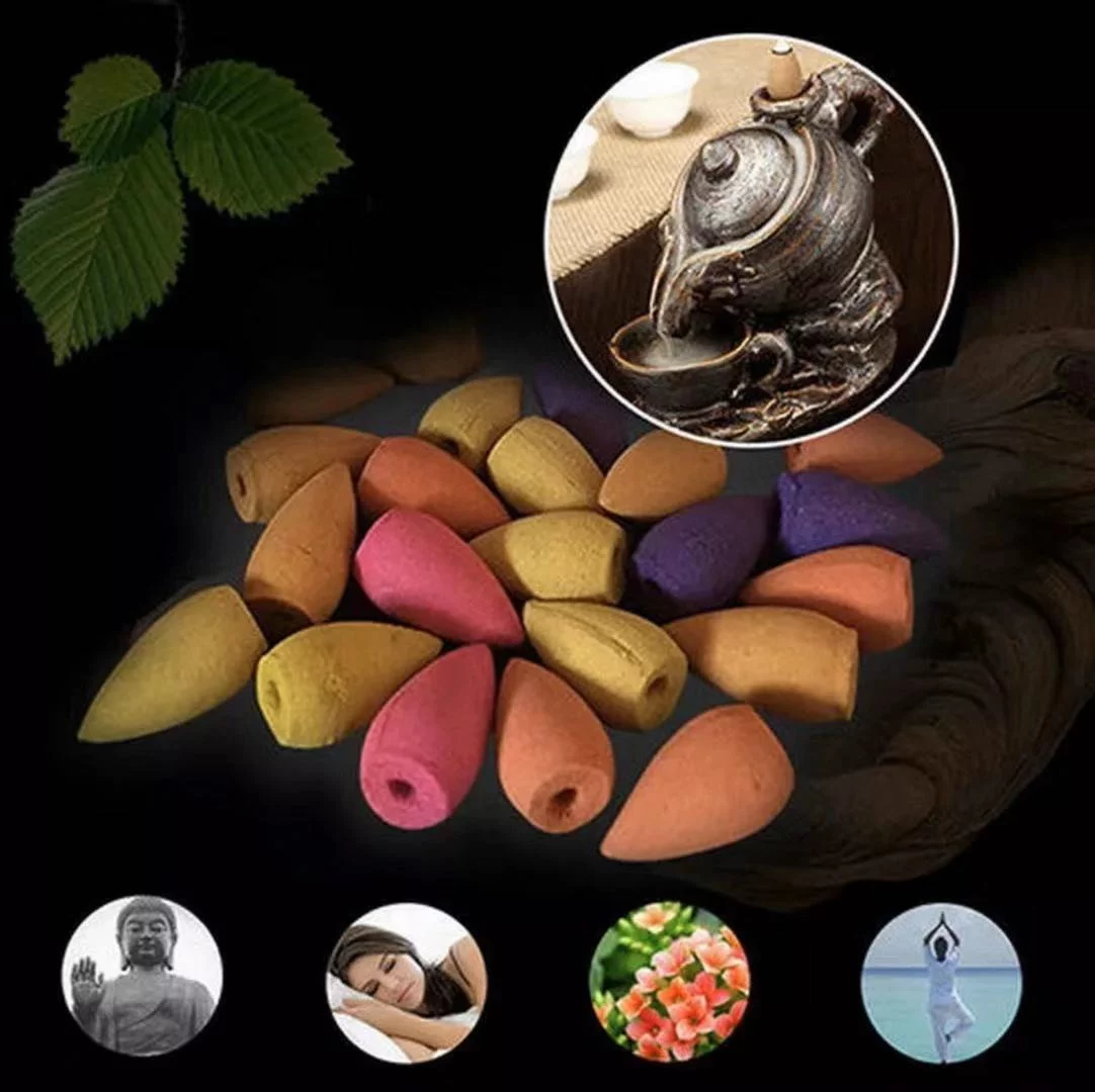 5star-Asianarist 50pcs Backflow Incense Cone, Mixed Natural Scent, Incense Waterfall