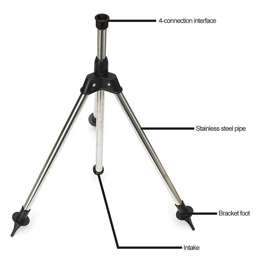 Impulse Metal Spike Sprinkler Tripod Sprayer Hose Pipe Water Garden Lawn Grass