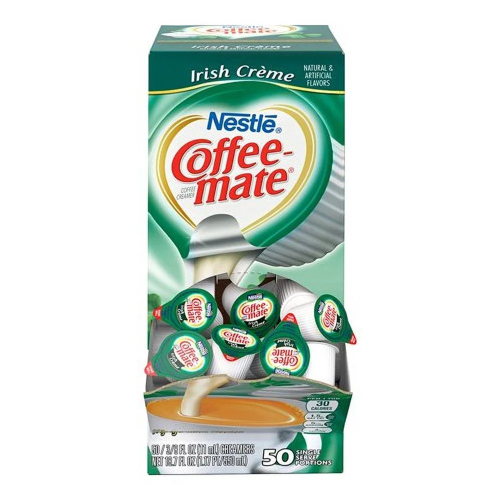 Nestle Coffee mate Coffee Creamer, Irish Creme, Liquid Creamer Singles, Box of 50 Singles (Pack of 4)