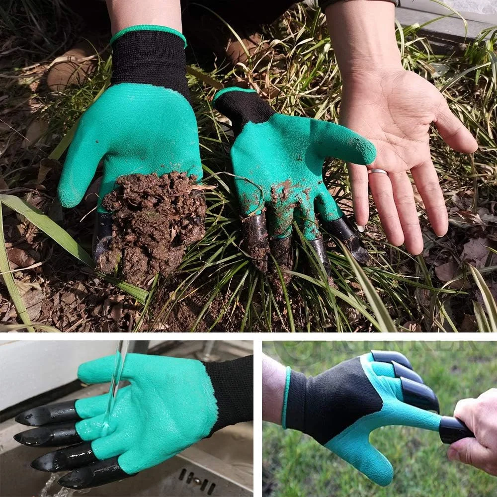 Garden Gloves with Claws Claw Gardening Gloves for Men and Women Waterproof for Digging,Planting, Weeding, Seeding,Purple