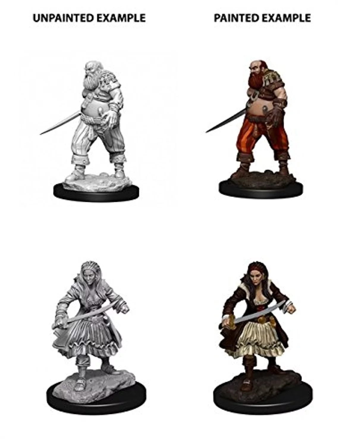 WZK DC Pirates W4 Unpainted Miniatures 2 Pack Quality WizKids