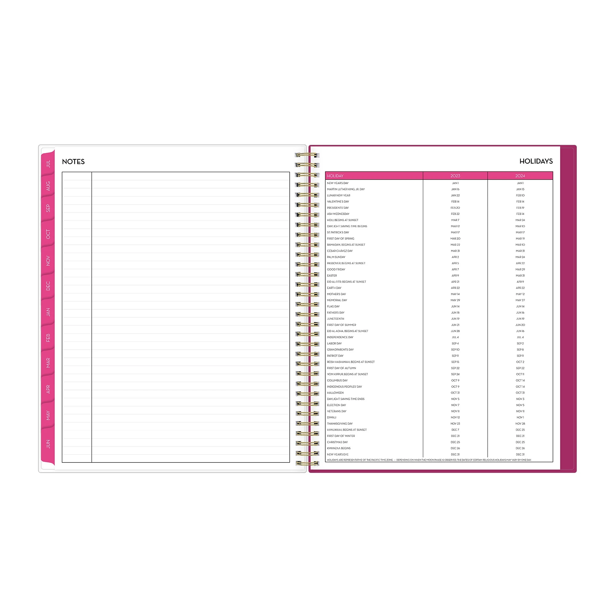 2023-2024 Weekly Monthly Planner, 8.5x11, Blue Sky, Mahalo