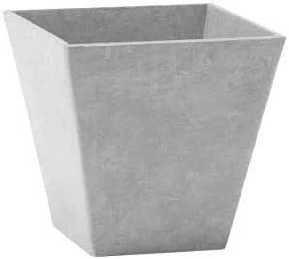 Ella Water-Minder Planter, Plastic, Gray, Indoor/Outdoor, 6-In. Sq.