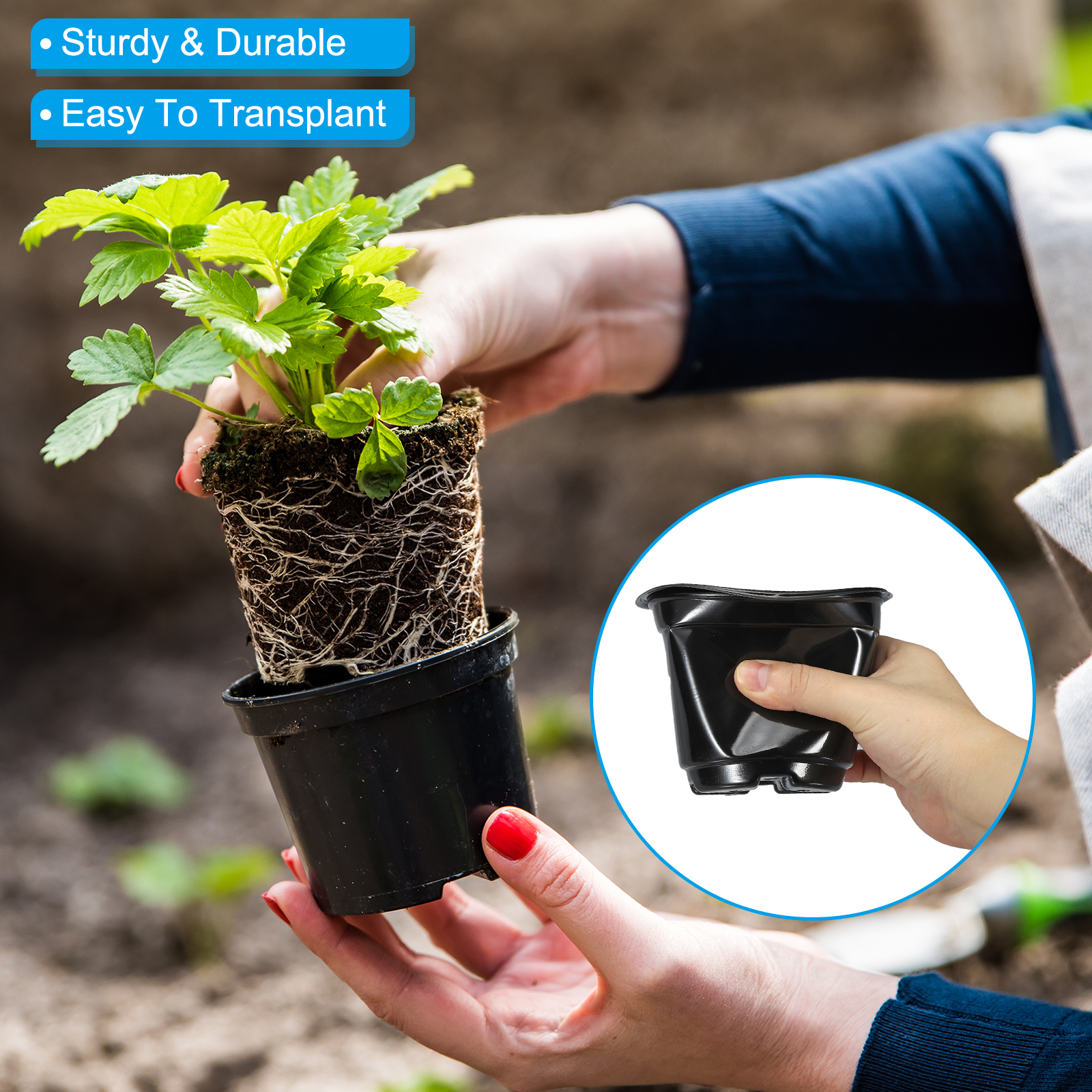 Uxcell Nursery Pots with Humidity Dome, 20 Sets 4