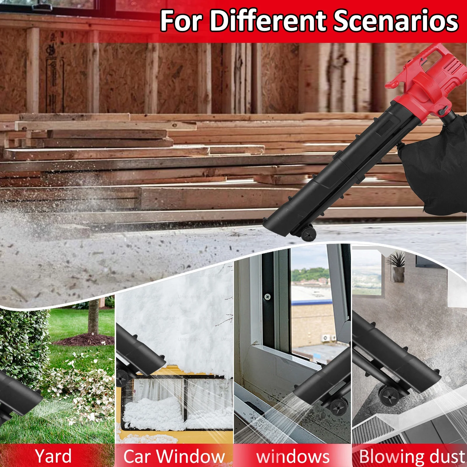 Geevorks Electric portable dust blower,Handheld WheelSnow BlowerCare 2 WheelSnow Lawn 1Portable Blower1500w