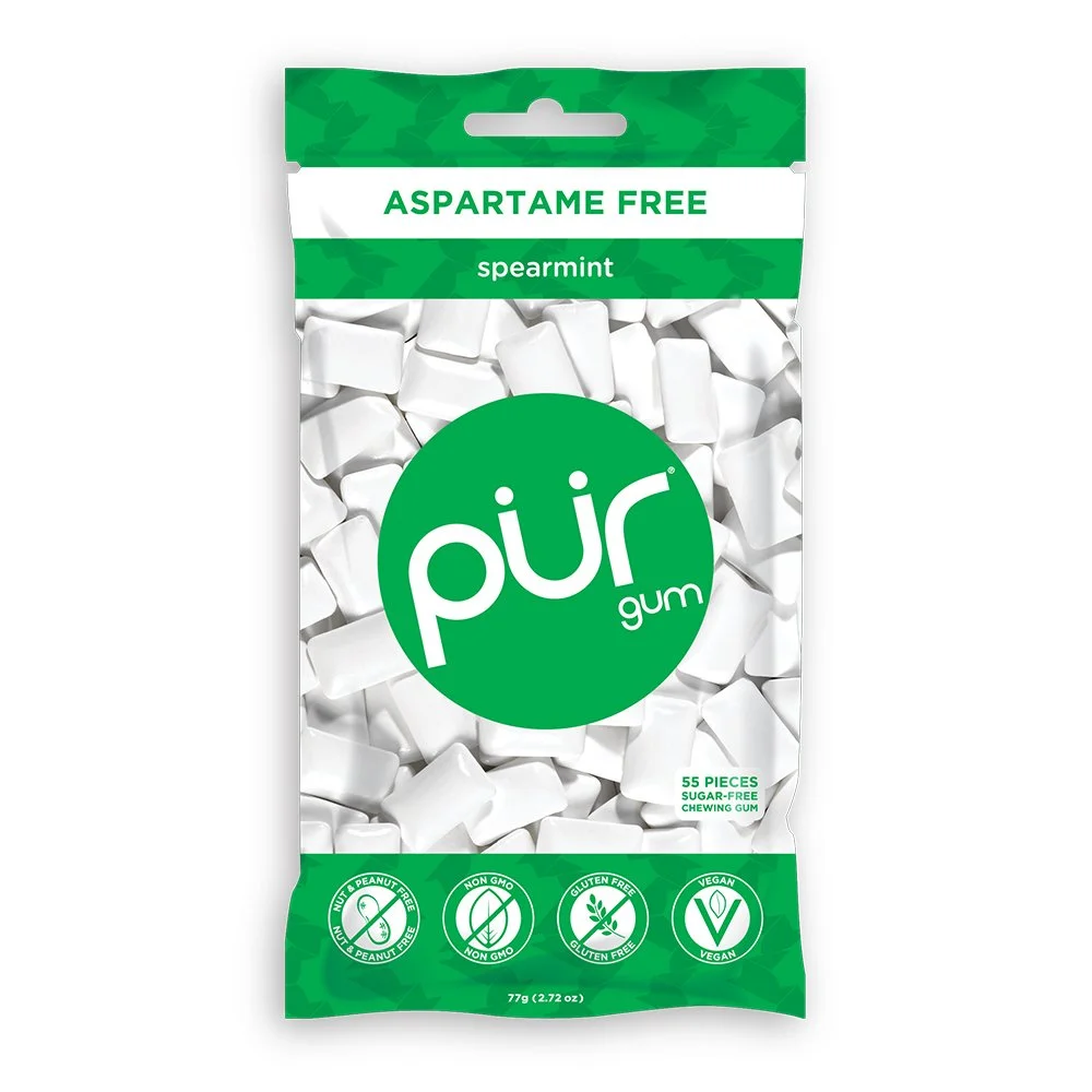 100% Xylitol Chewing Gum, Spearmint - Sugar-Free + Aspartame Free, Vegan + Non Gmo, 55 Count (Pack Of 1)