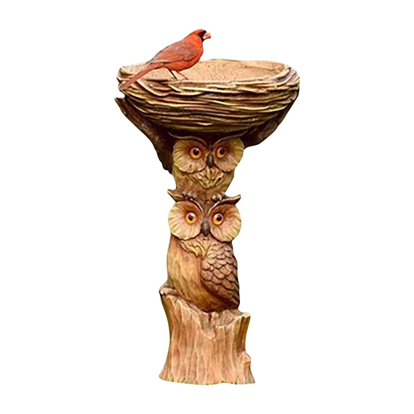 NLLSHGJ Resin Birdbath Polyresin Antique Garden Bird Bath for Home Garden Yard