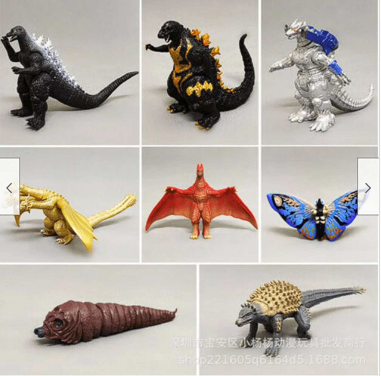 Godzilla 2 King of the Monster Mechagodzilla Gigan Anguirus 8 Pieces Action Figure