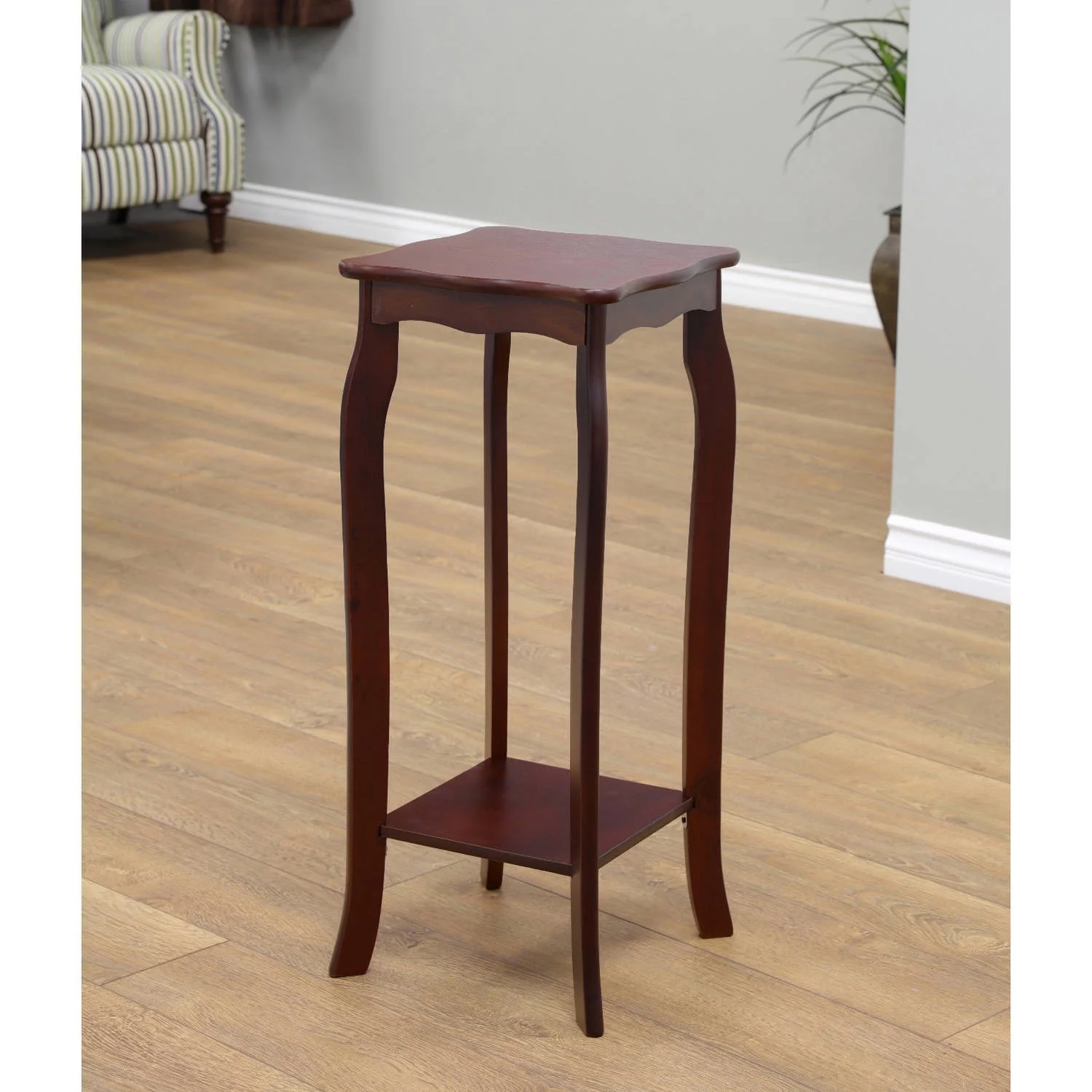 Home Craft Plant Stand, Dark Walnut