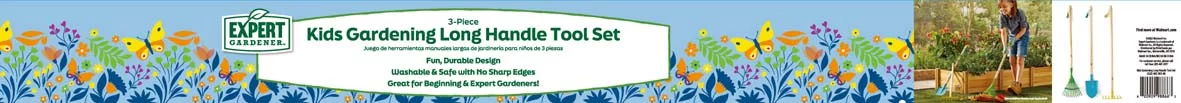 Expert Gardener Kids Gardening Tool Set, 3 Piece Set, 1