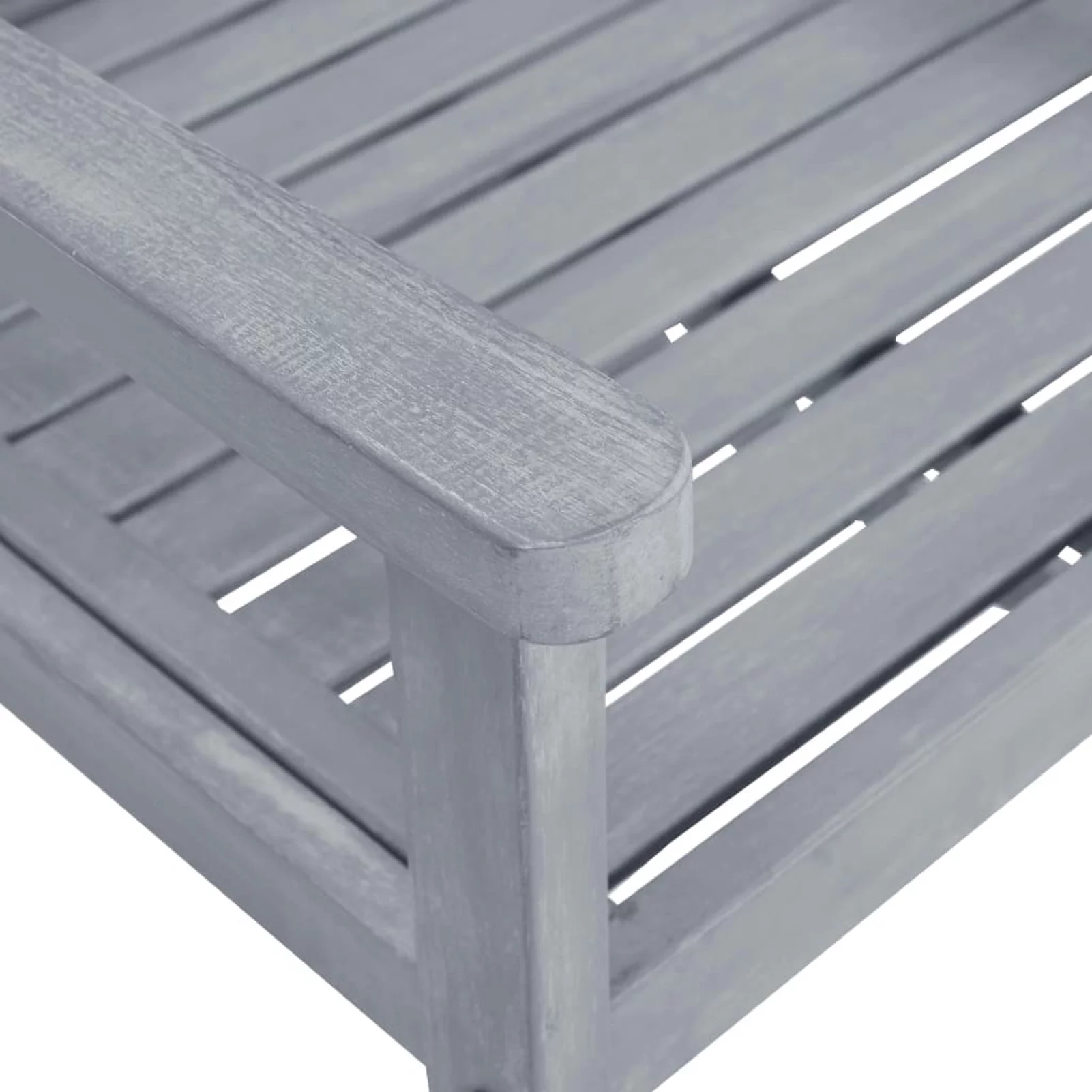 OWSOO Garden Chairs 2 pcs Gray Solid Acacia Wood