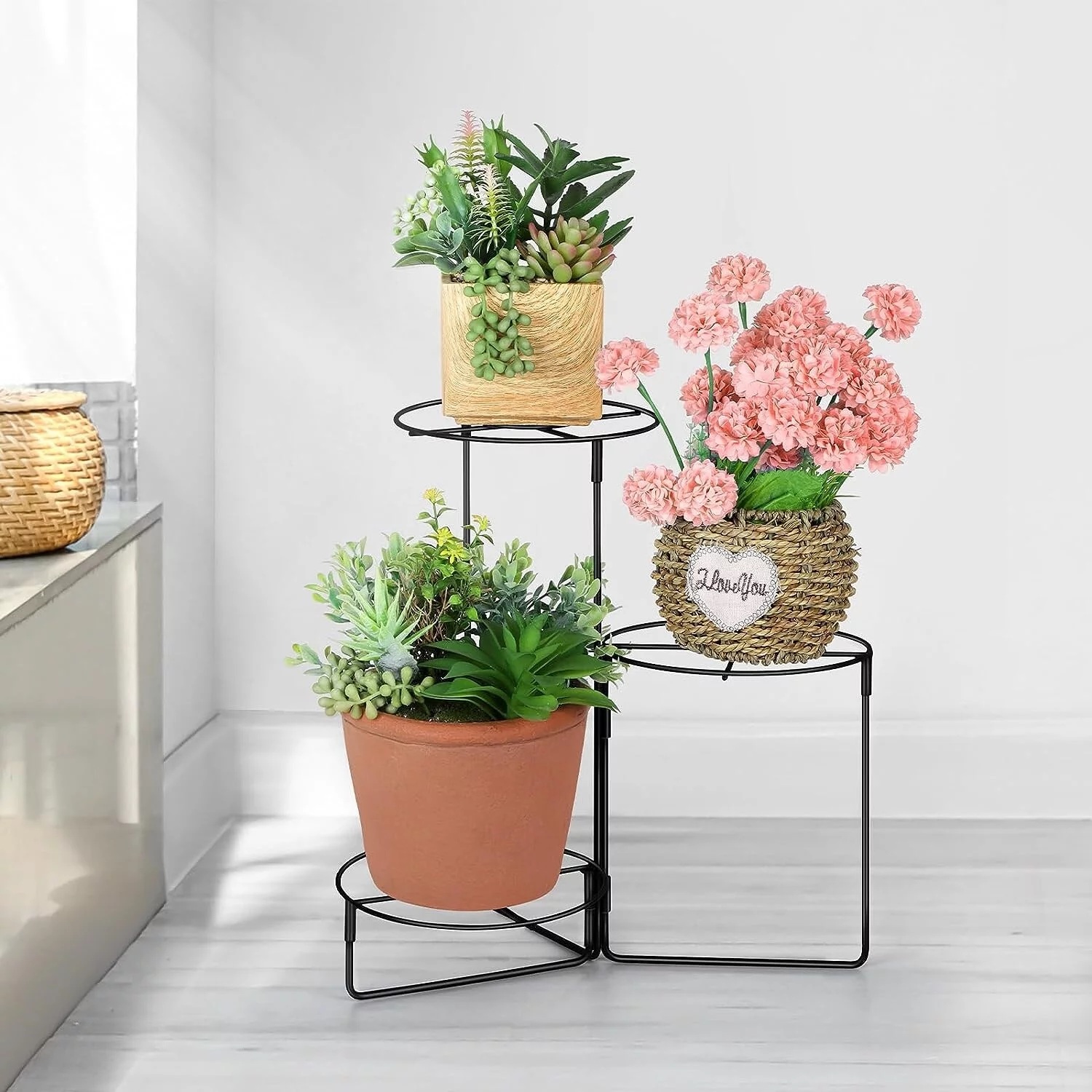 3 Tier Small Metal Plant Stand 1PCS
