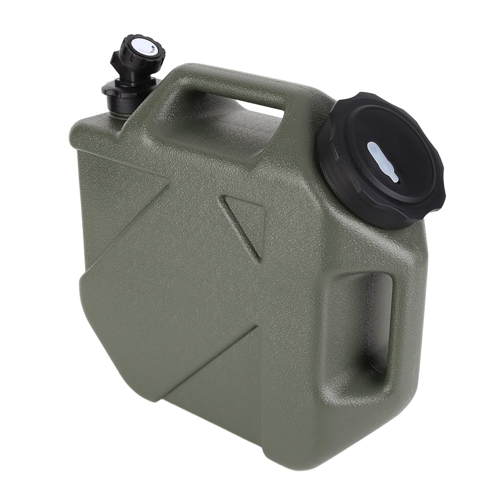 SunyaMood 10L Camping Water Bucket Tank Outdoor Water Bin with Faucet (Army Green)