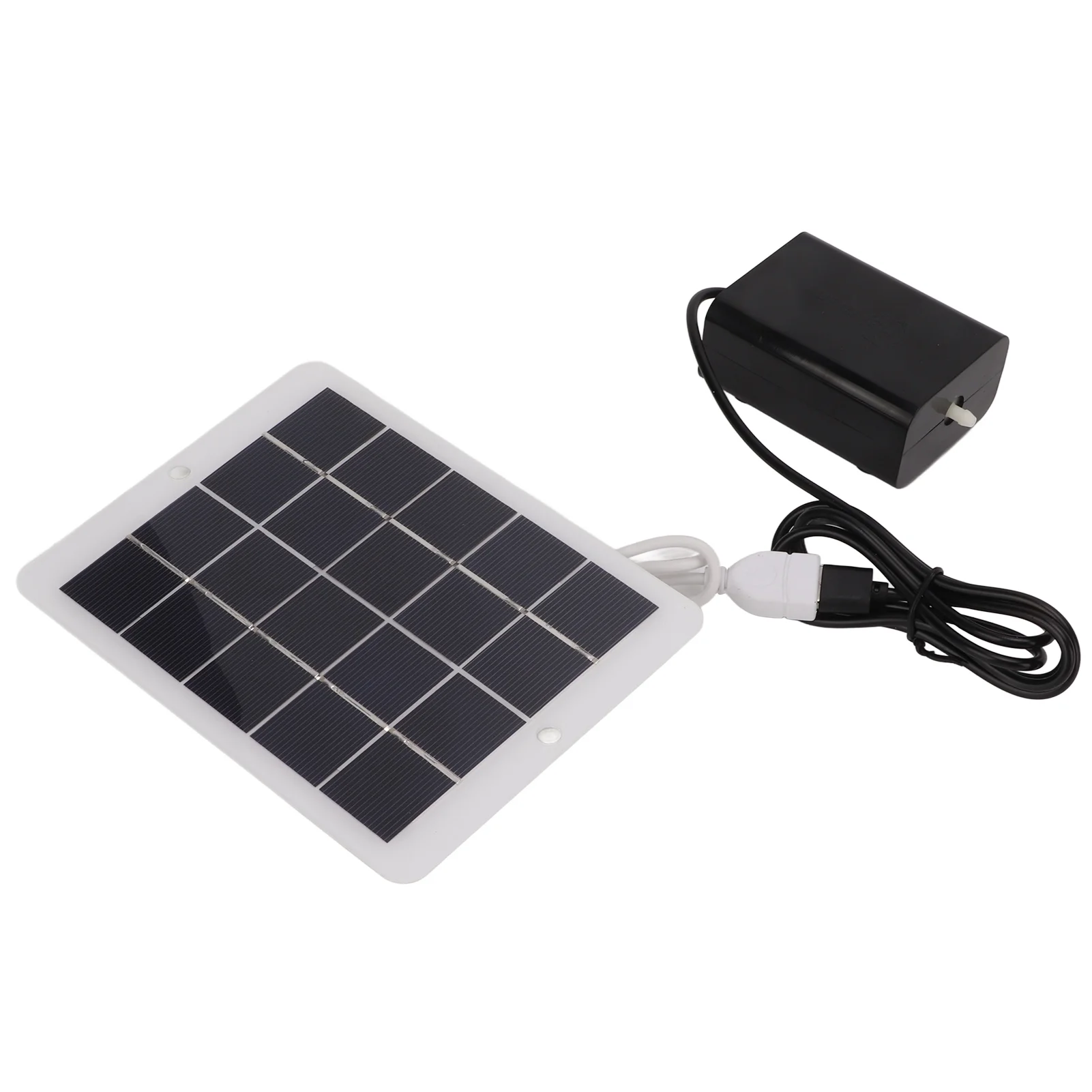 Solar Oxygen Pump Solar Powered Air Pump Kit Output Interface 3W5V Portable Solar Oxygen Aerator for Pool Pond Fish Tank Garden
