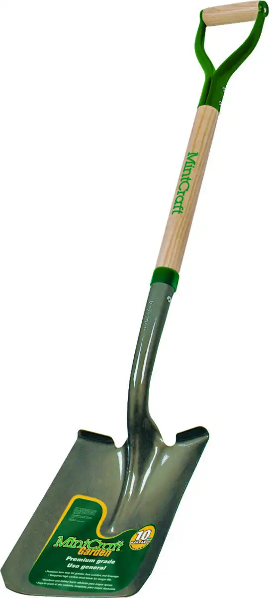 Landscapers Select 34594 D Handle Square Point Shovel Ash Wood Handle