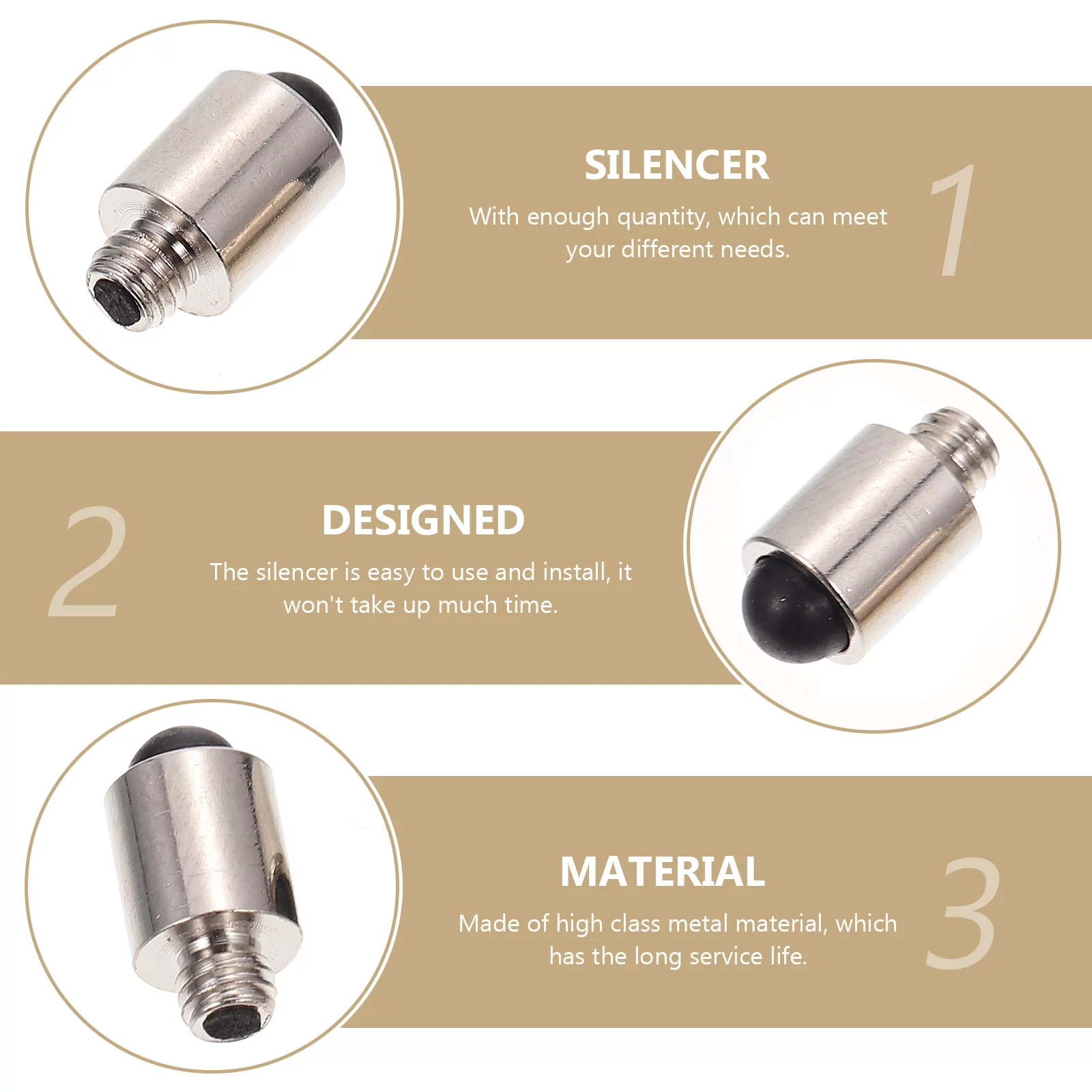 3 Pcs Silencer Professional Scissors Hair Trimming Accessories Barber Clippers Practical Muffler Tool Pet Metal