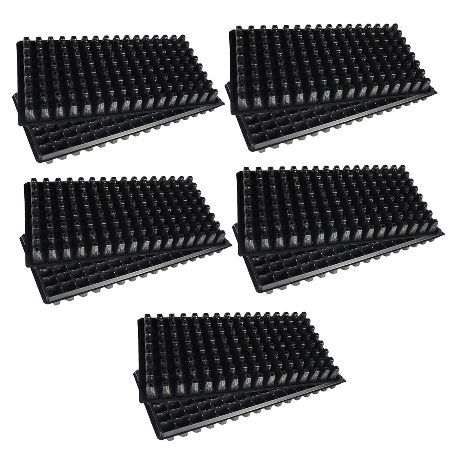 10 Pieces Seedling Starter Tray Seedling Plug Trays 128 Holes Planting Trays Germination Propagation Thickened Seedling Trays 100g