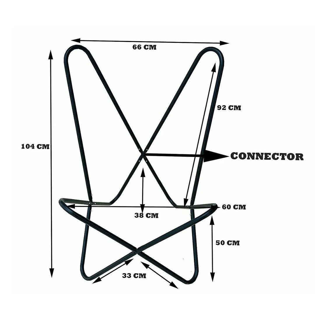 Premium Butterfly chair iron foldable frame Butterfly chair stand (Only Black frame) Halloween fall gifts