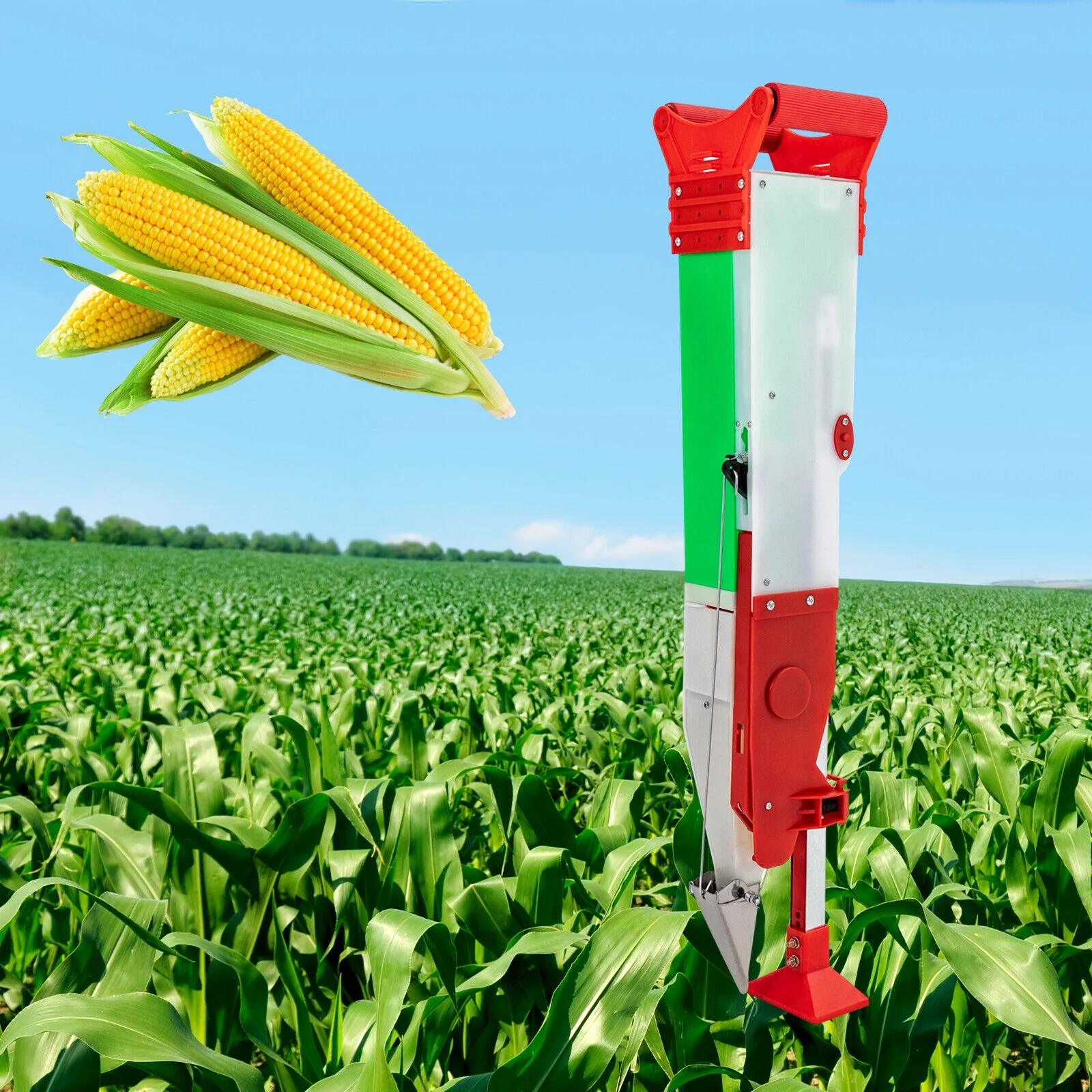 New Vegetable Seeder Manual Corn Peanut Fertilizer Seeder Hand Tools Planter Garden Efficient Adjustable Manual Garden Precision Planter Transplanter Tool