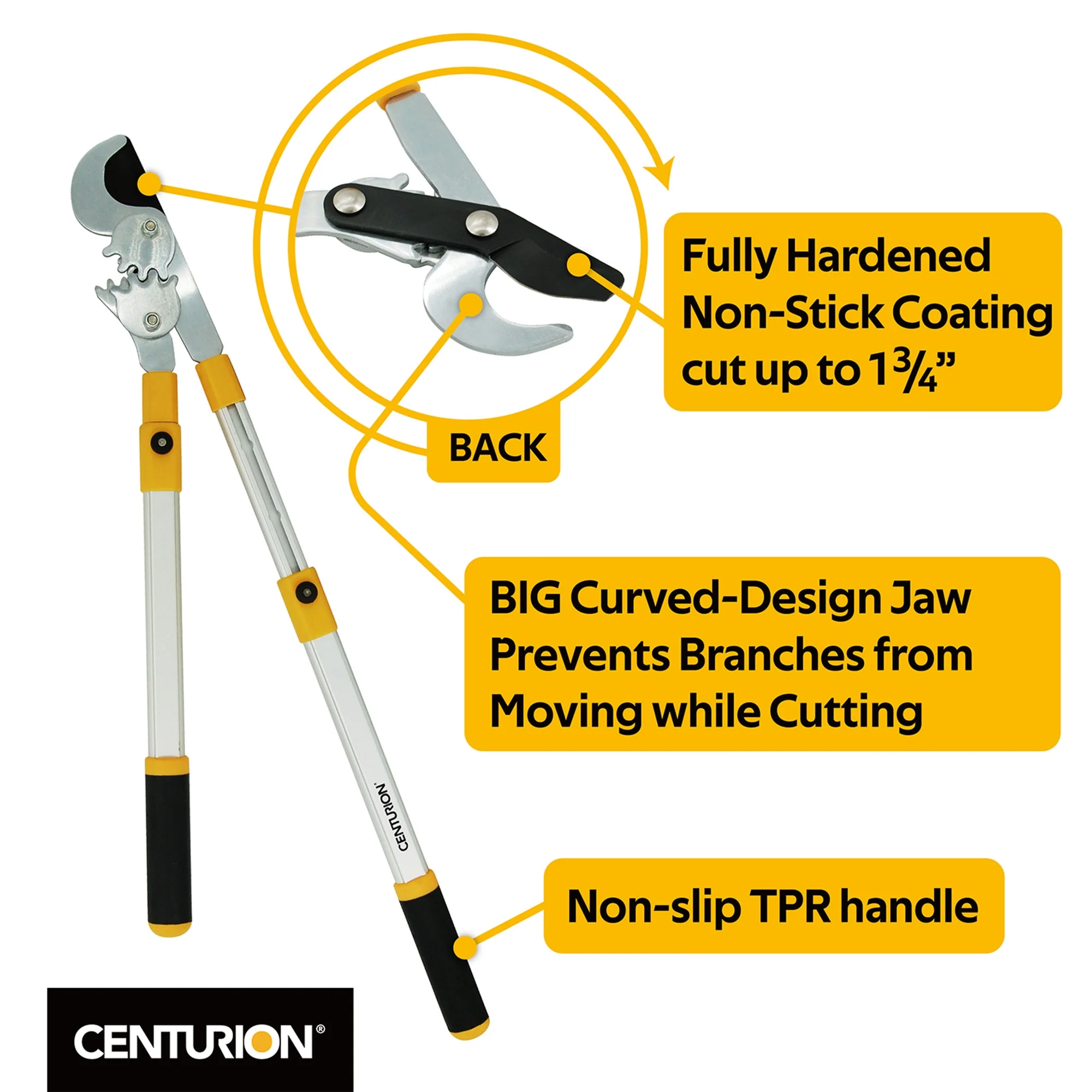 CENTURION 76 Multi Gear 2X Telescoping Aluminum Handle Bypass Lopper