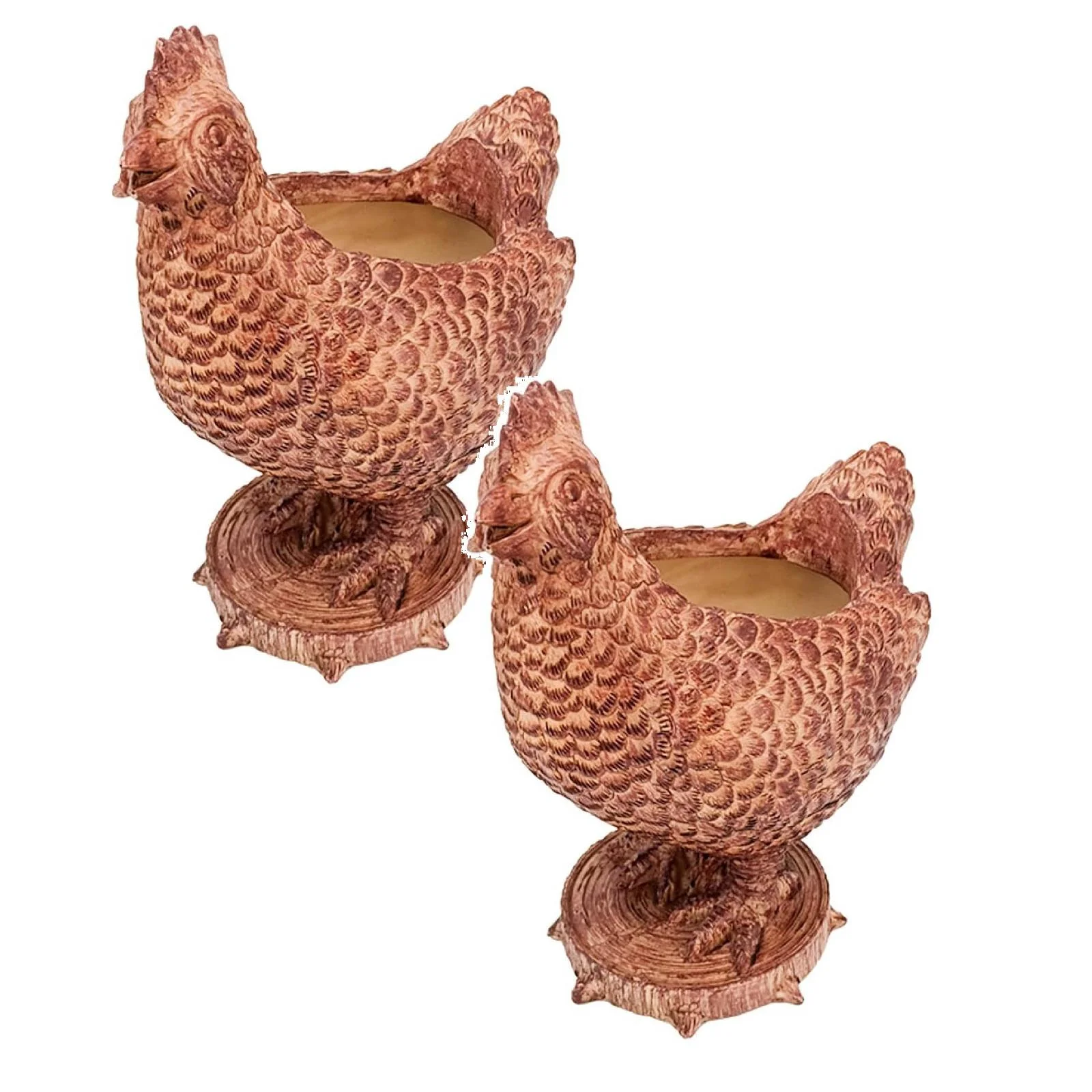 SIfdSeng Cute Animal Potted | Chicken Shaped Flower Pots | Rooster Stand Party Accessories Resin Succulent Pots for Indoor Outdoor Garden Patio *2Pcs