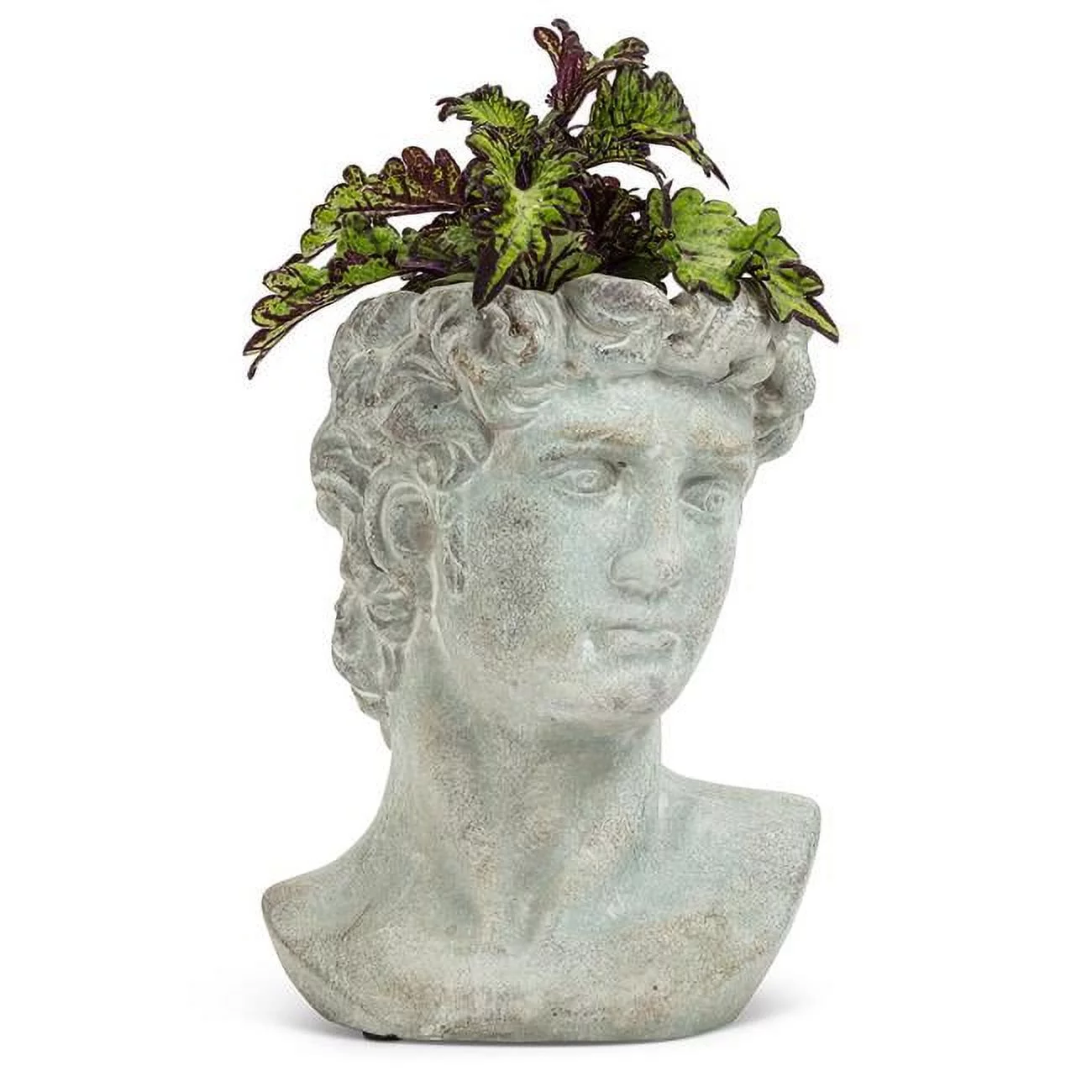 9 in. Male Head Planter, Grey - Medium