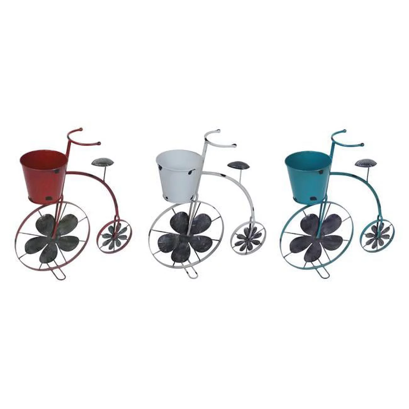 Infinity 7626666 18 x 5.5 in. Assorted Color Metal Basic Planter - Case of 3