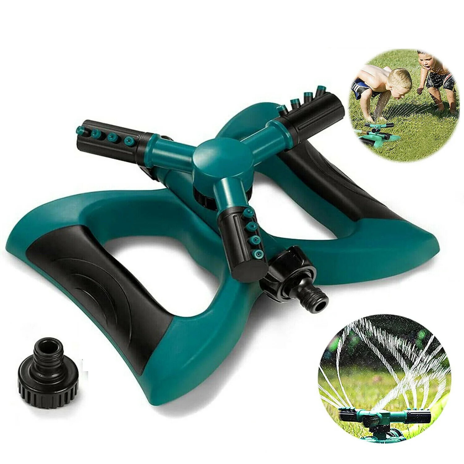 360? Rotating Lawn Garden Sprinkler Grass Sprayer Watering Irrigation System