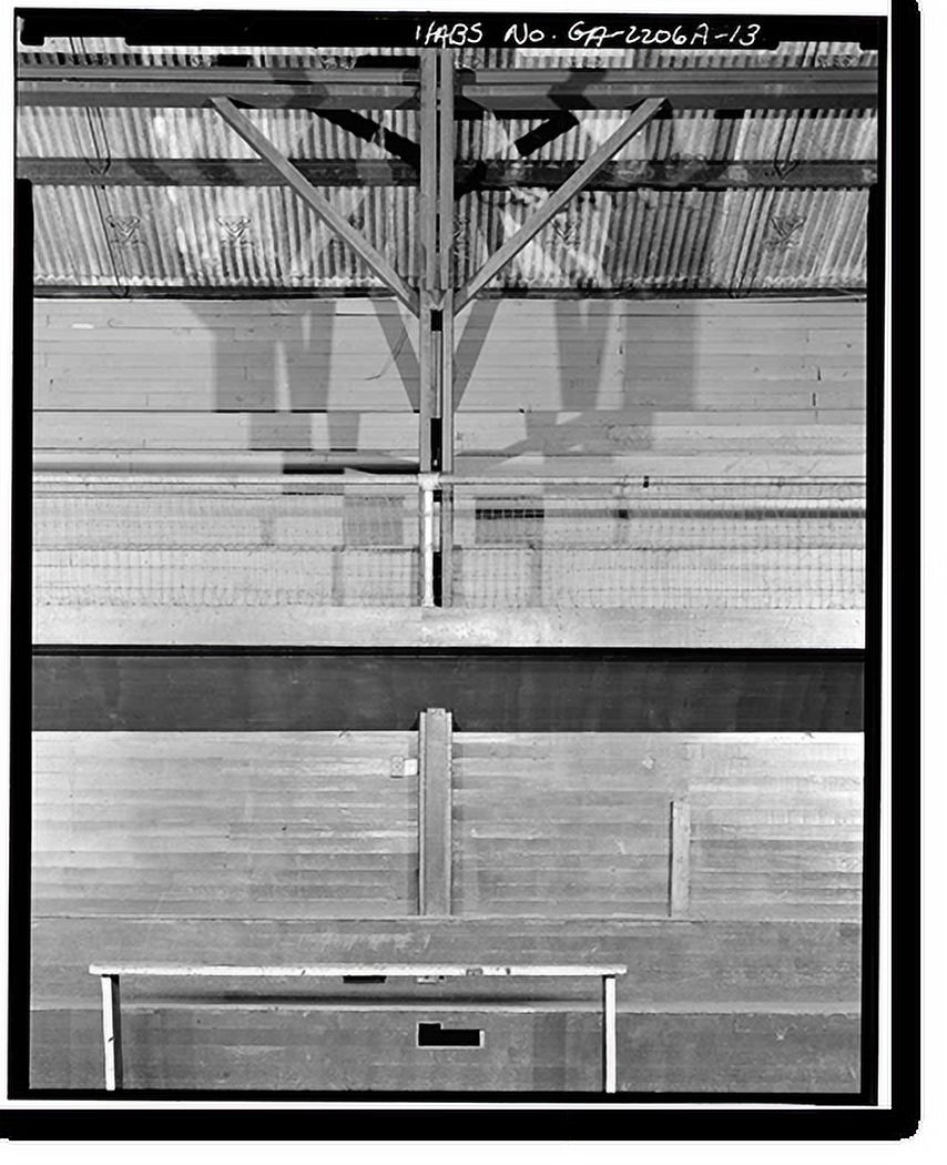 Historic Framed Print, Plains School, Gymnasium, Bond Street (opposite Paschal Street), Plains, Sumter County, GA - 13, 17-7/8