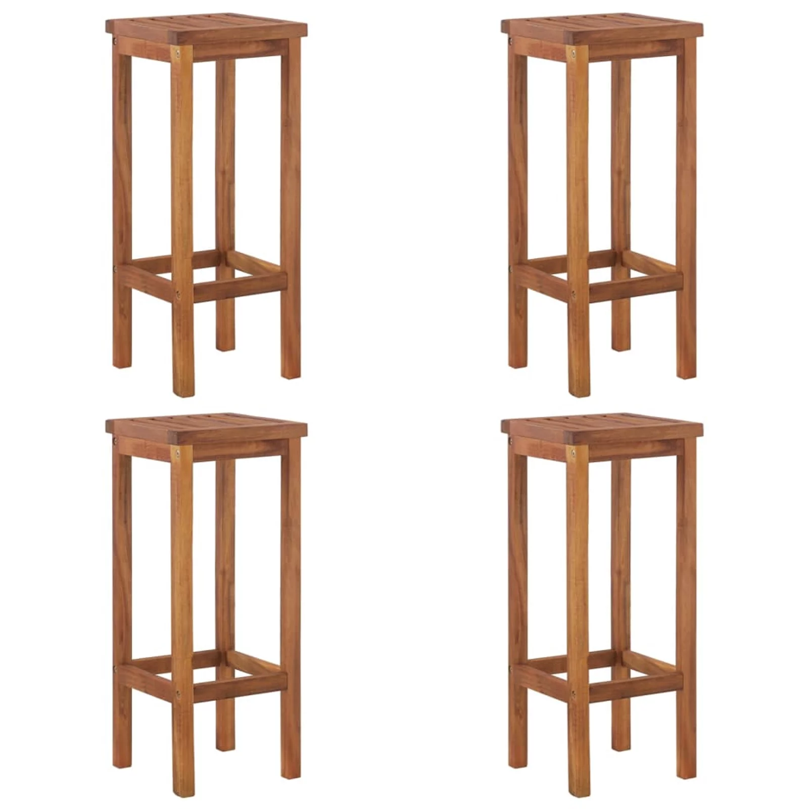 Aibecy 5 Piece Patio Bar Set Solid Wood Acacia