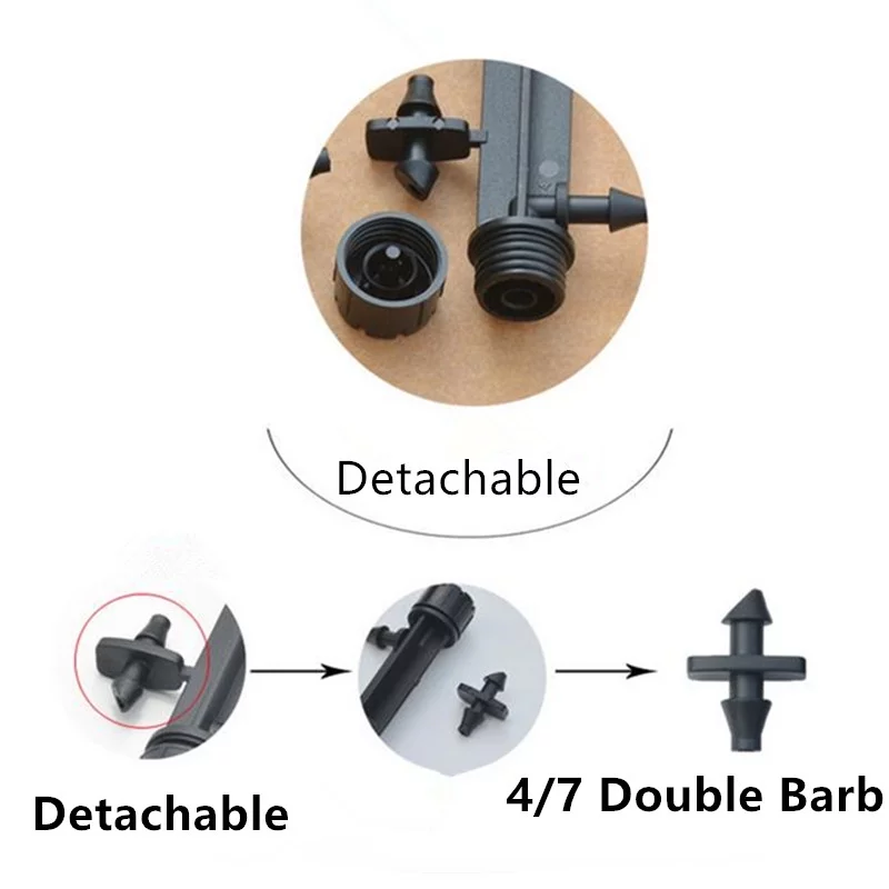 50x  Garden Water Flow Irrigation Drippers on Stake Emitter Drip Sprinklers