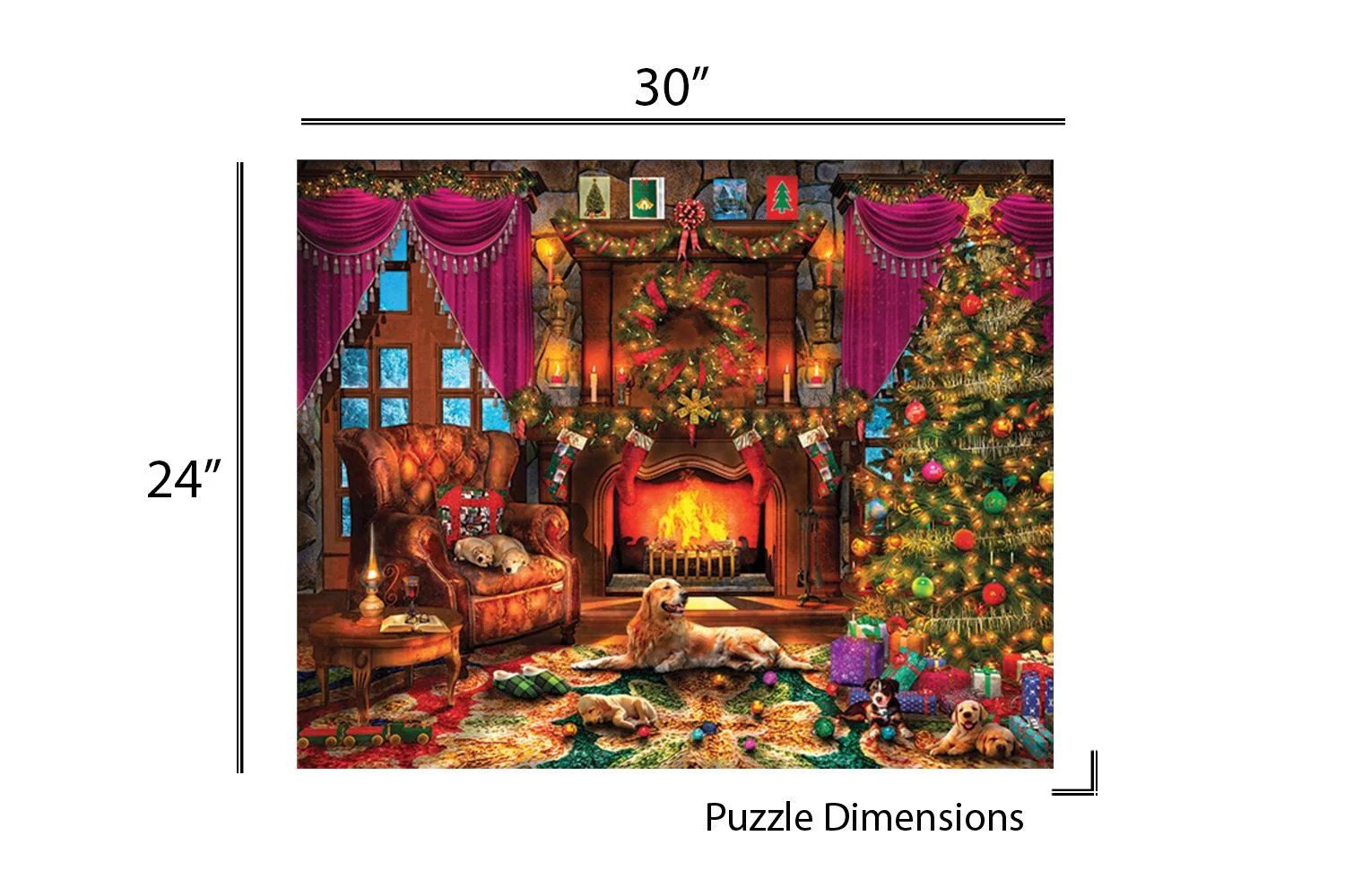 Springbok's 1000 Piece Jigsaw Puzzle Cozy Christmas - Made in USA