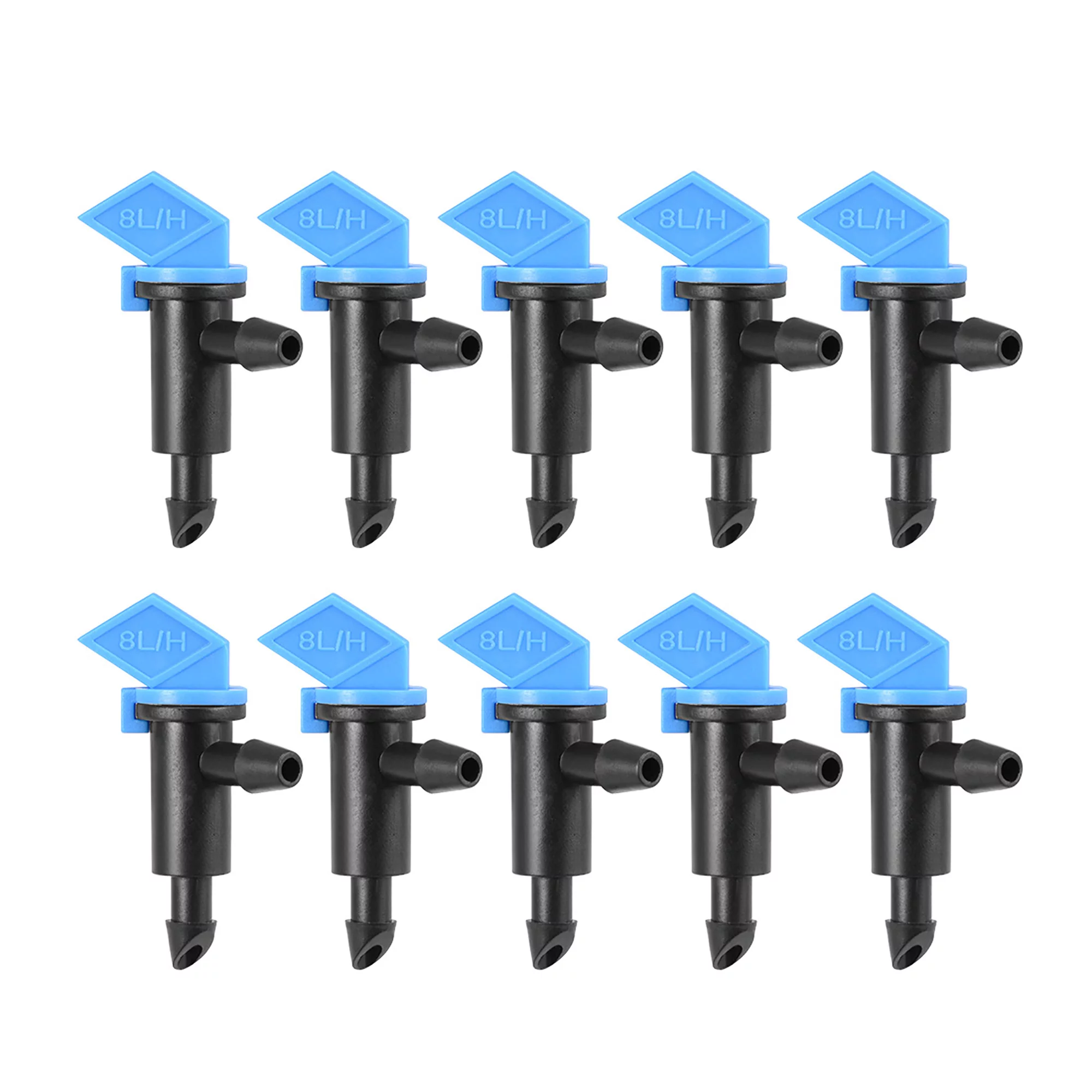 Flag Dripper 2 GPH 8L/H Emitter Sprinkler for Garden Lawn Drip Irrigation Connect 4/7mm Hose Plastic 25pcs
