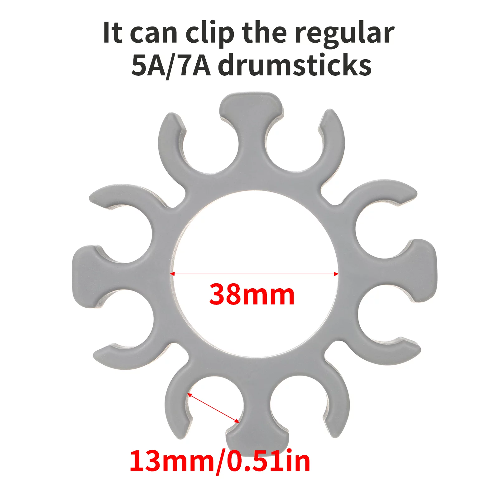 moobody Convenient Drumstick Grabber Slip Rubber Drum Rod Holds up to 4 Pairs Brush Holder Included