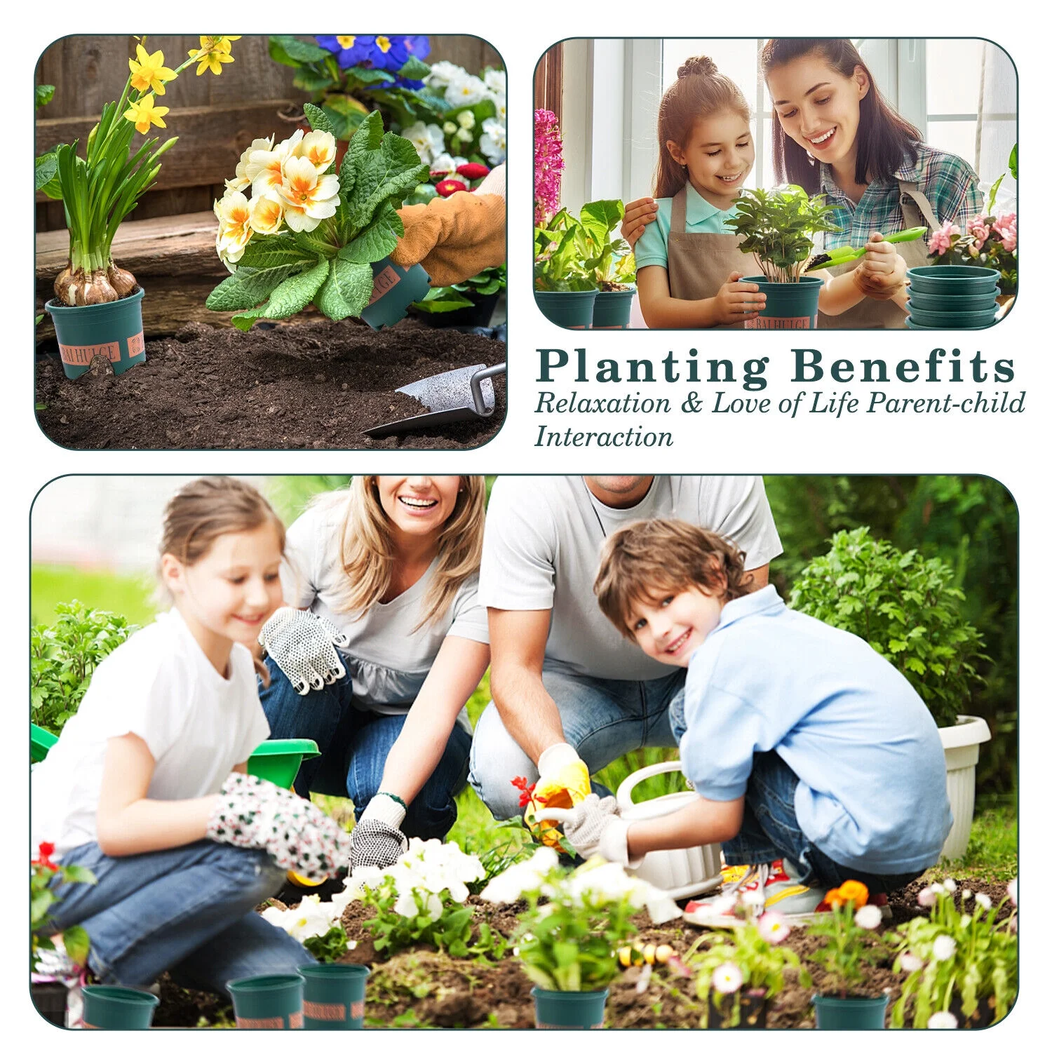 Gallon Plant Grow Bags Thickened Nonwoven Fabric Pots Nursery Container Soil Bag