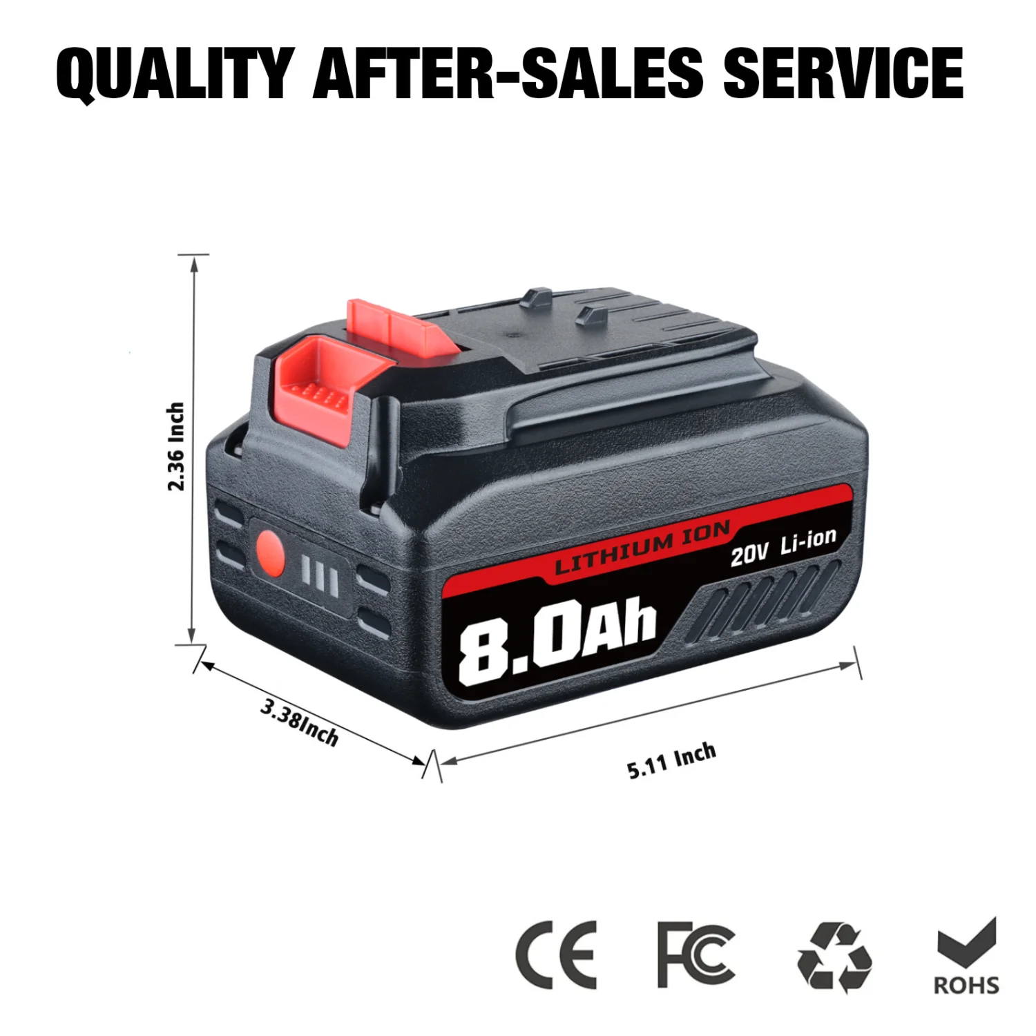 1Pack New Upgrade for Craftsman V20 GJL1810D 18V(20Vmax) Li-ion Battery 8000mAh CMCB204 Red CMCB205 CMCB204-2 CMCB202