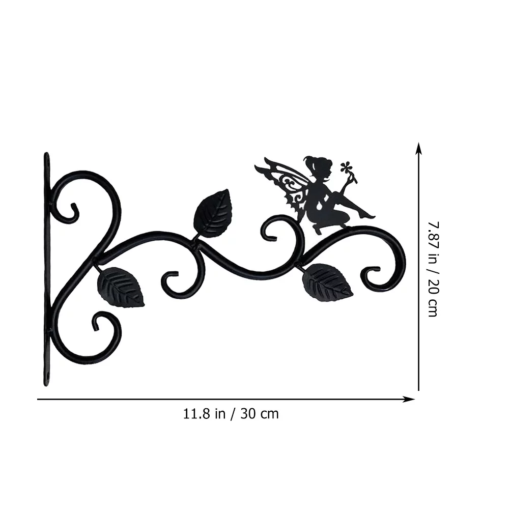 1 Set Wall Hanging Flower Pot Support Plant Bracket Hook Hanging Plants Iron Bracket