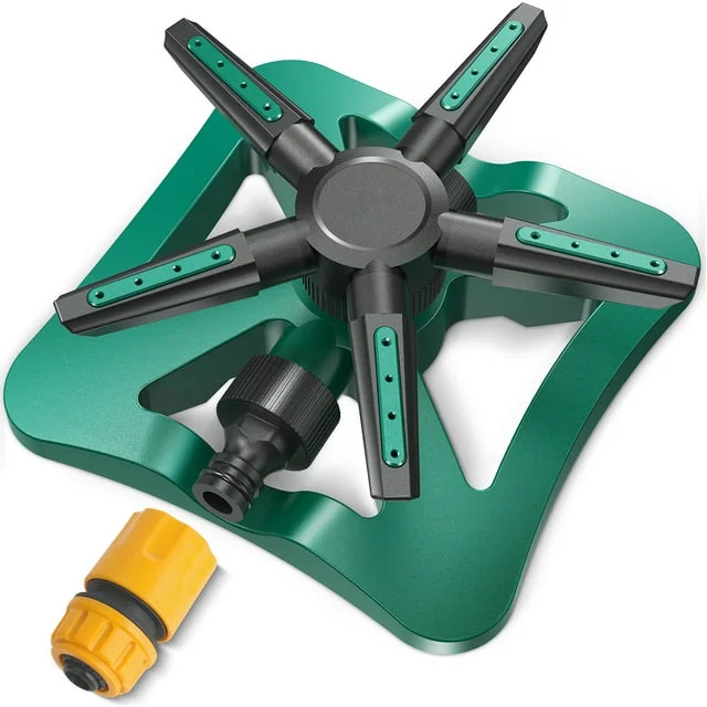 TJWLP Sprinklers for Yard, Large Coverage Area, 5 Arms, 20 Nozzles, Household Automatic Irrigation System for Plants