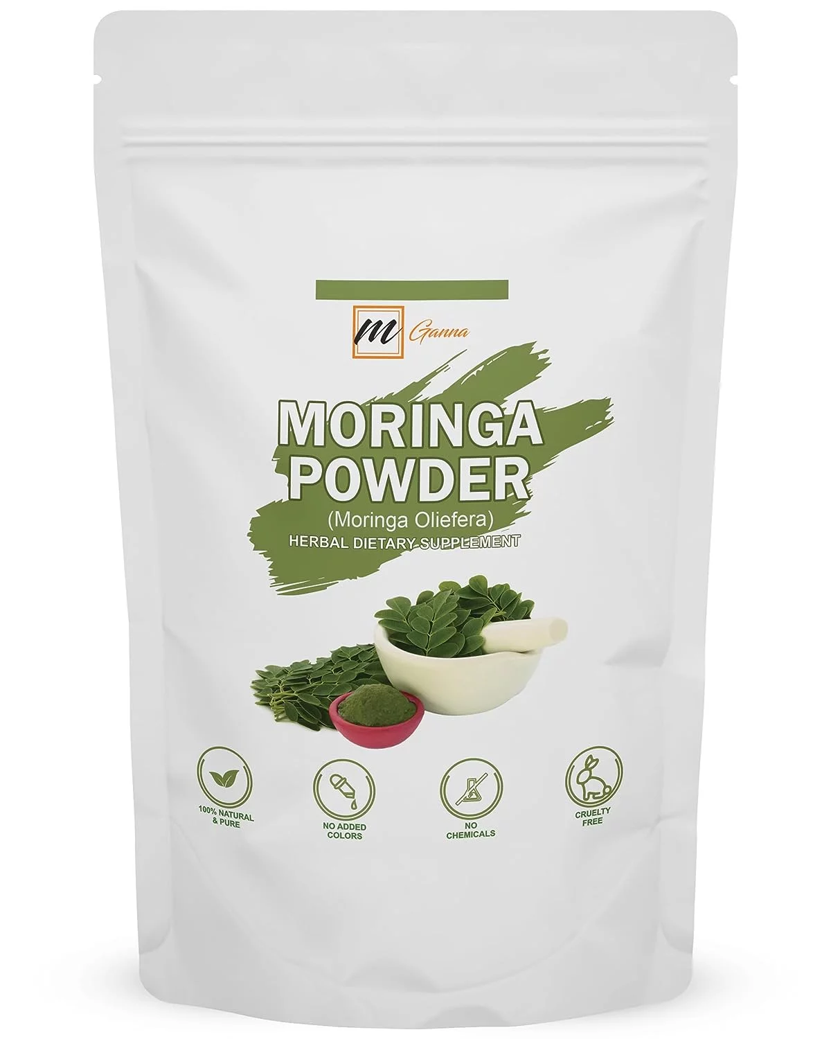mGanna 100% Natural Moringa/Moringa oleifera for Healthy Skin and Hair Care 227 GMS / 0.5 LBS