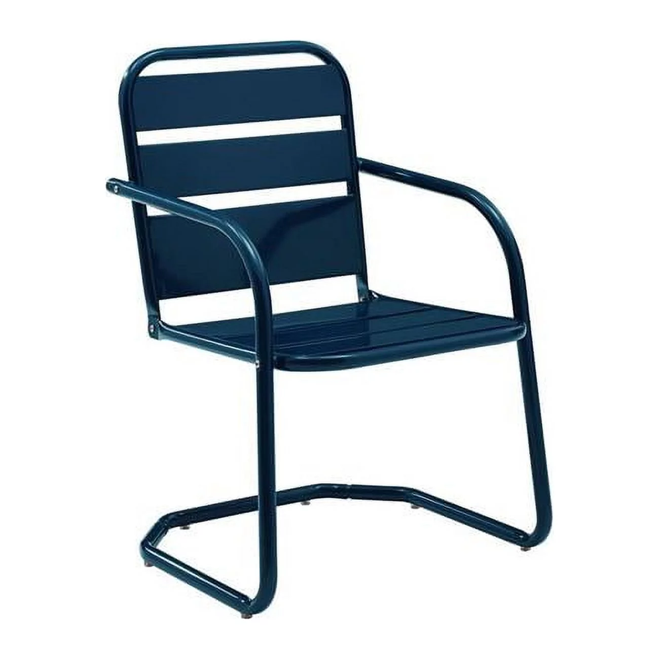 Brighton Metal Chair, Navy Gloss - Set of 2, 22.88 x 23.63 x 33.25 in.